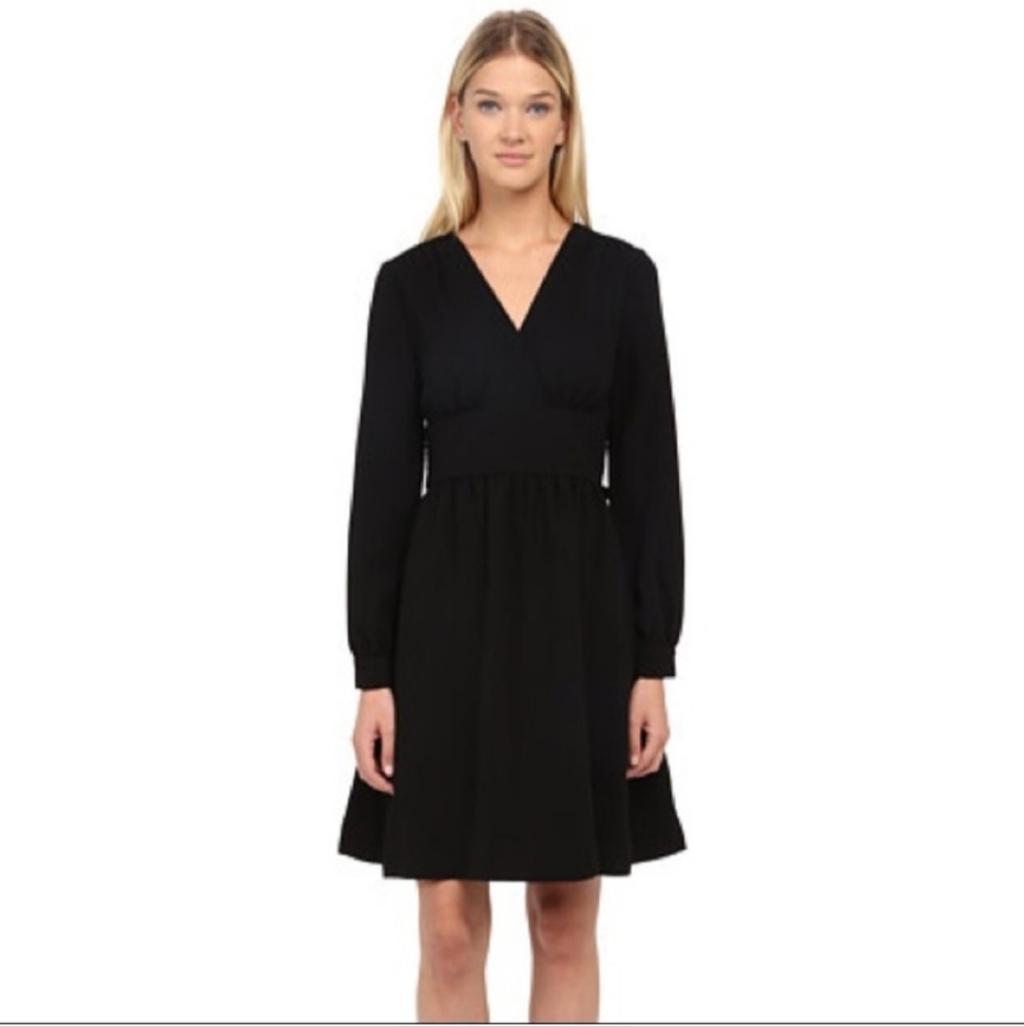 Kate Spade Blaze A Trail Black Tie Waist Dress